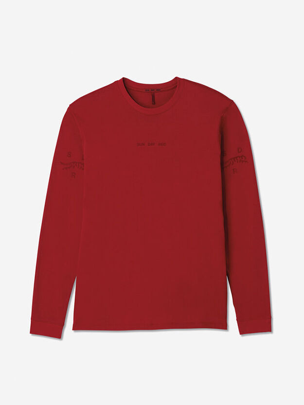 Red long t shirt top