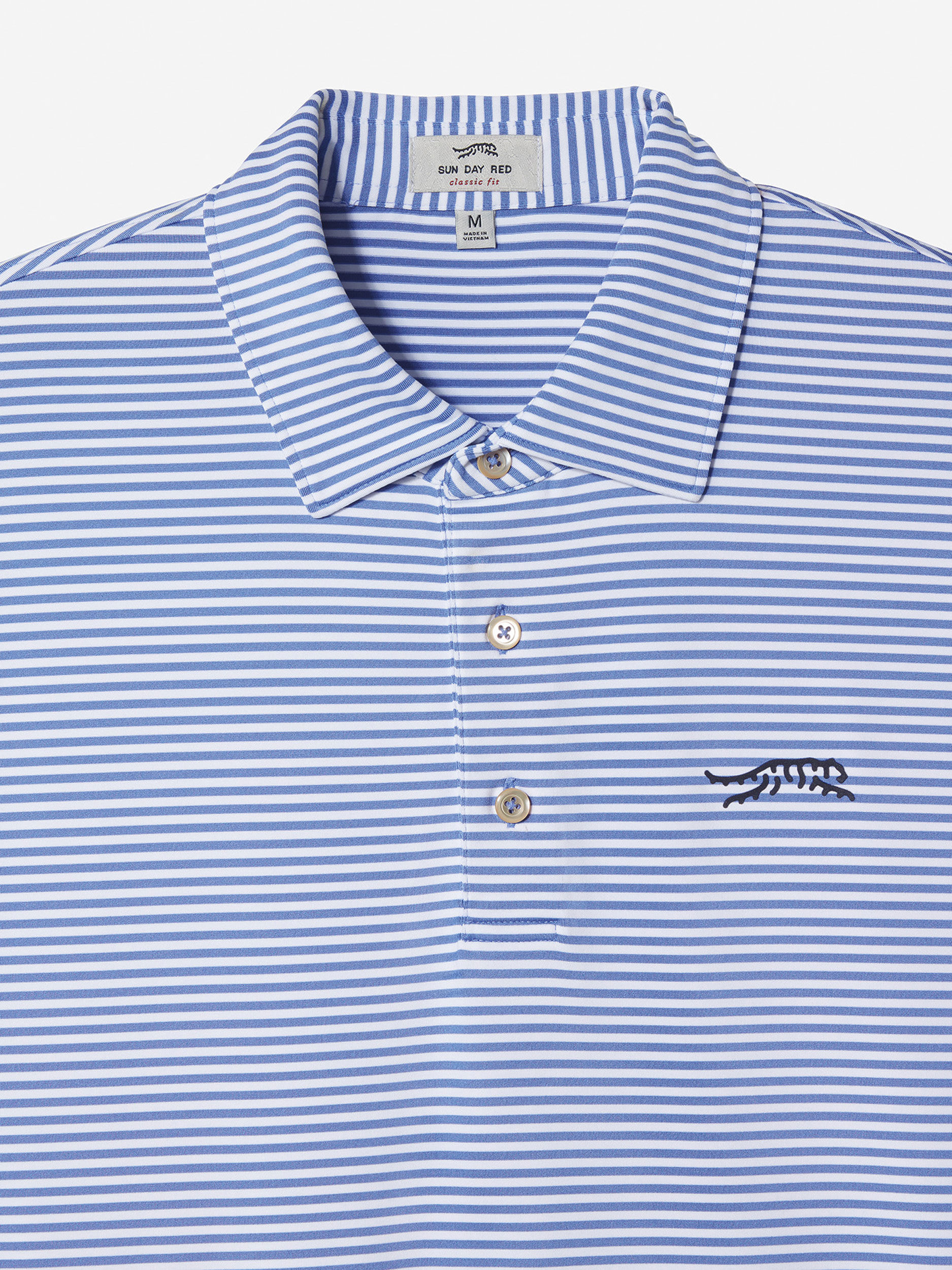 Monterey Stripe Polo | Sun Day Red