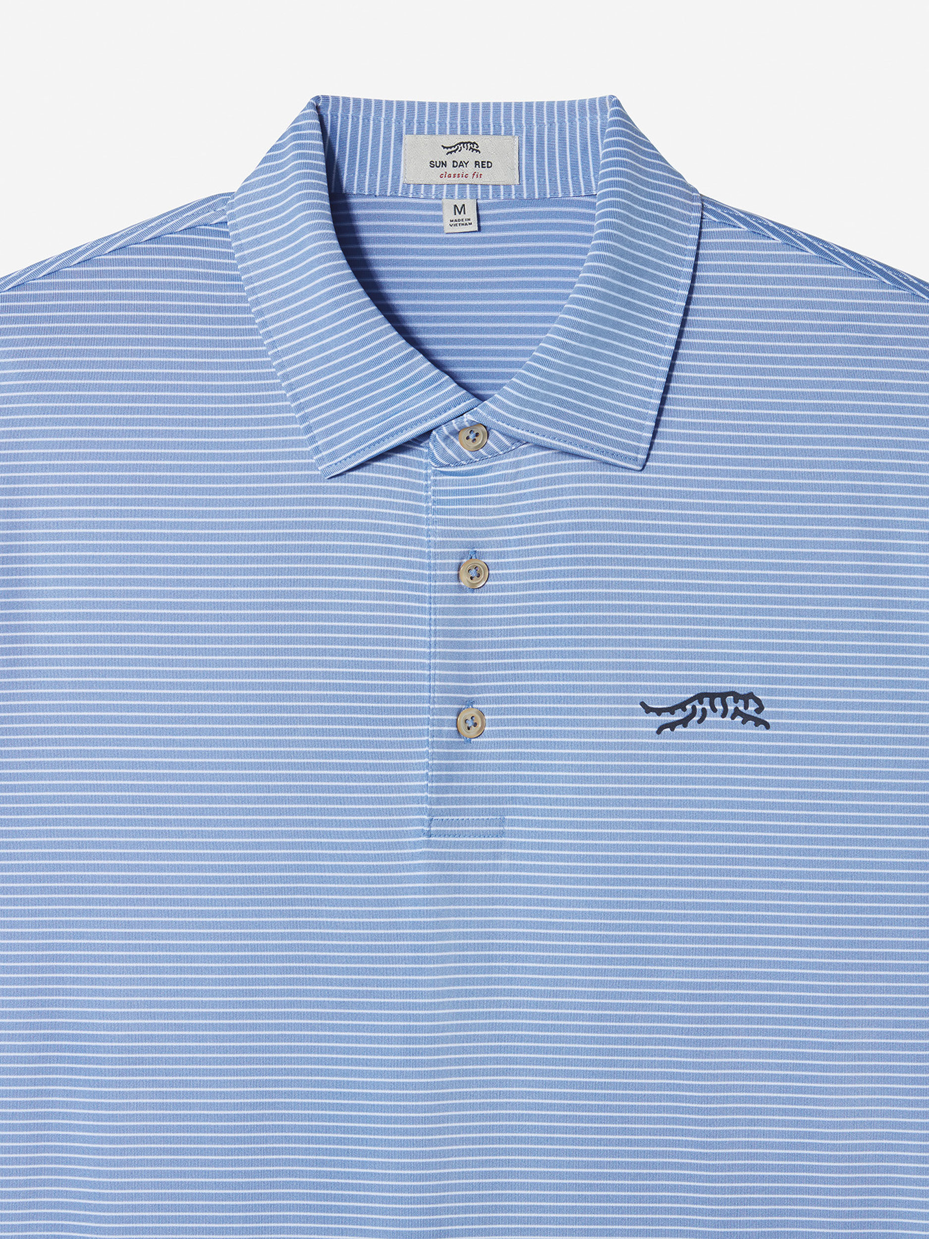 Classic Stripe Polo | Sun Day Red