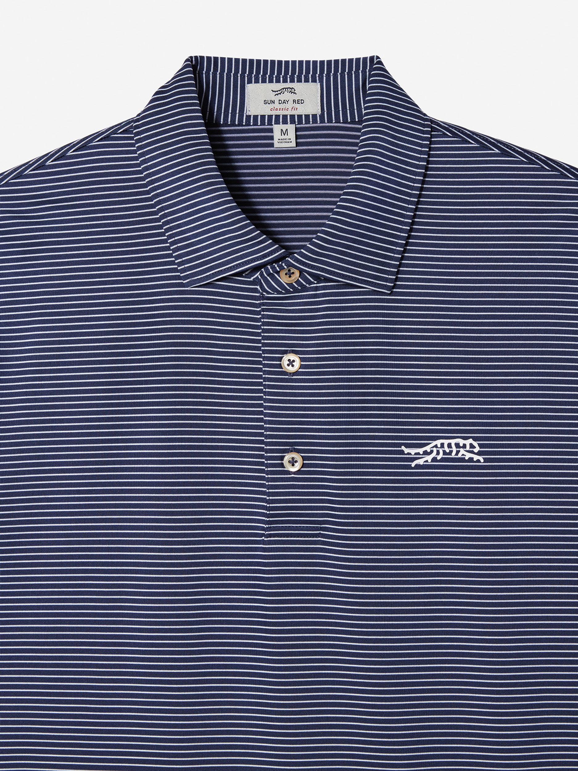Classic Stripe Polo | Sun Day Red