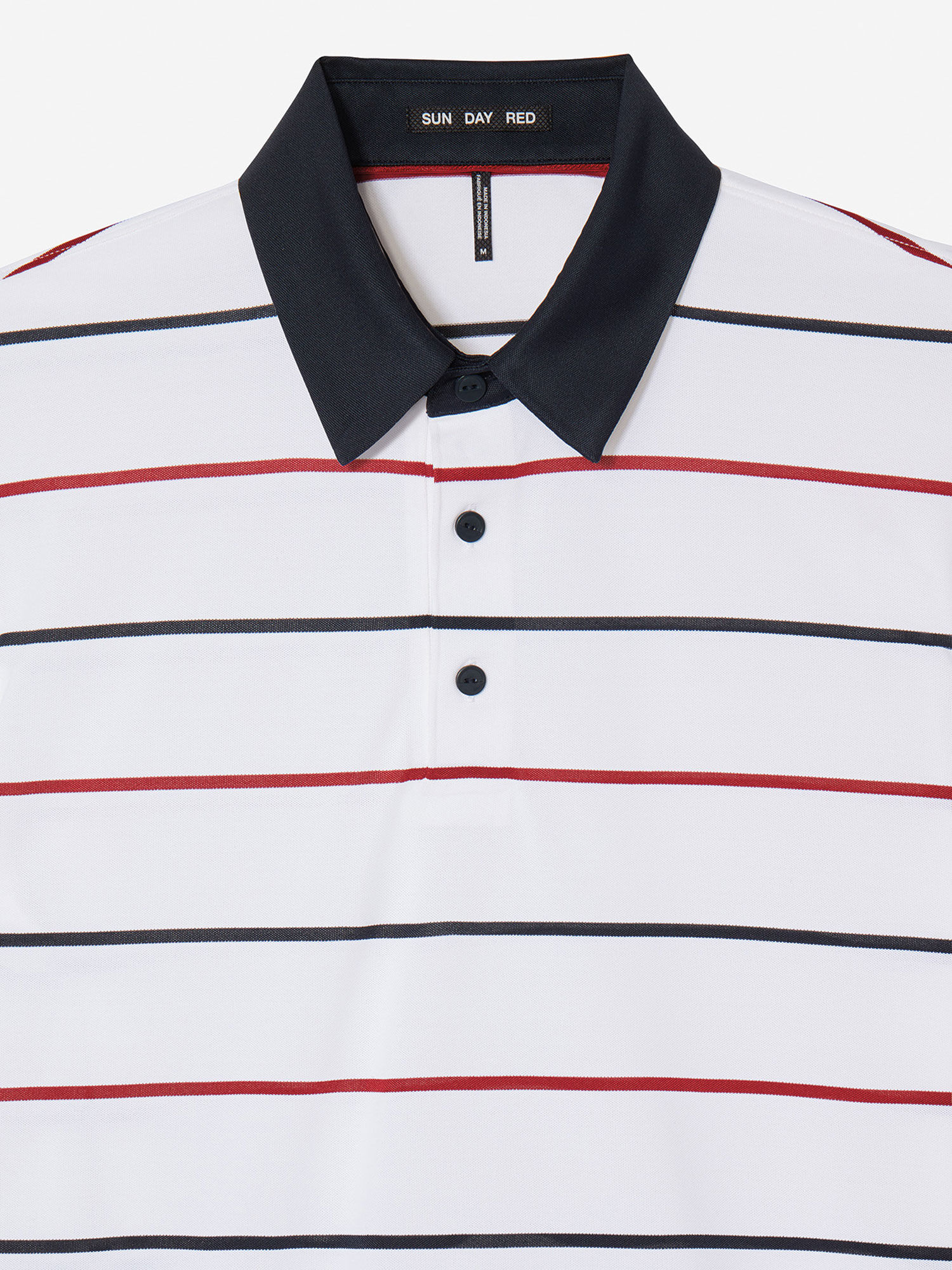 Cypress Stripe Polo | Sun Day Red