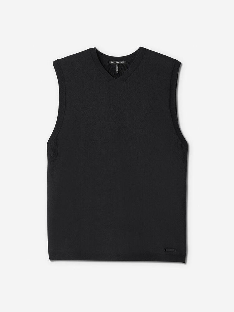 black cashmere vest