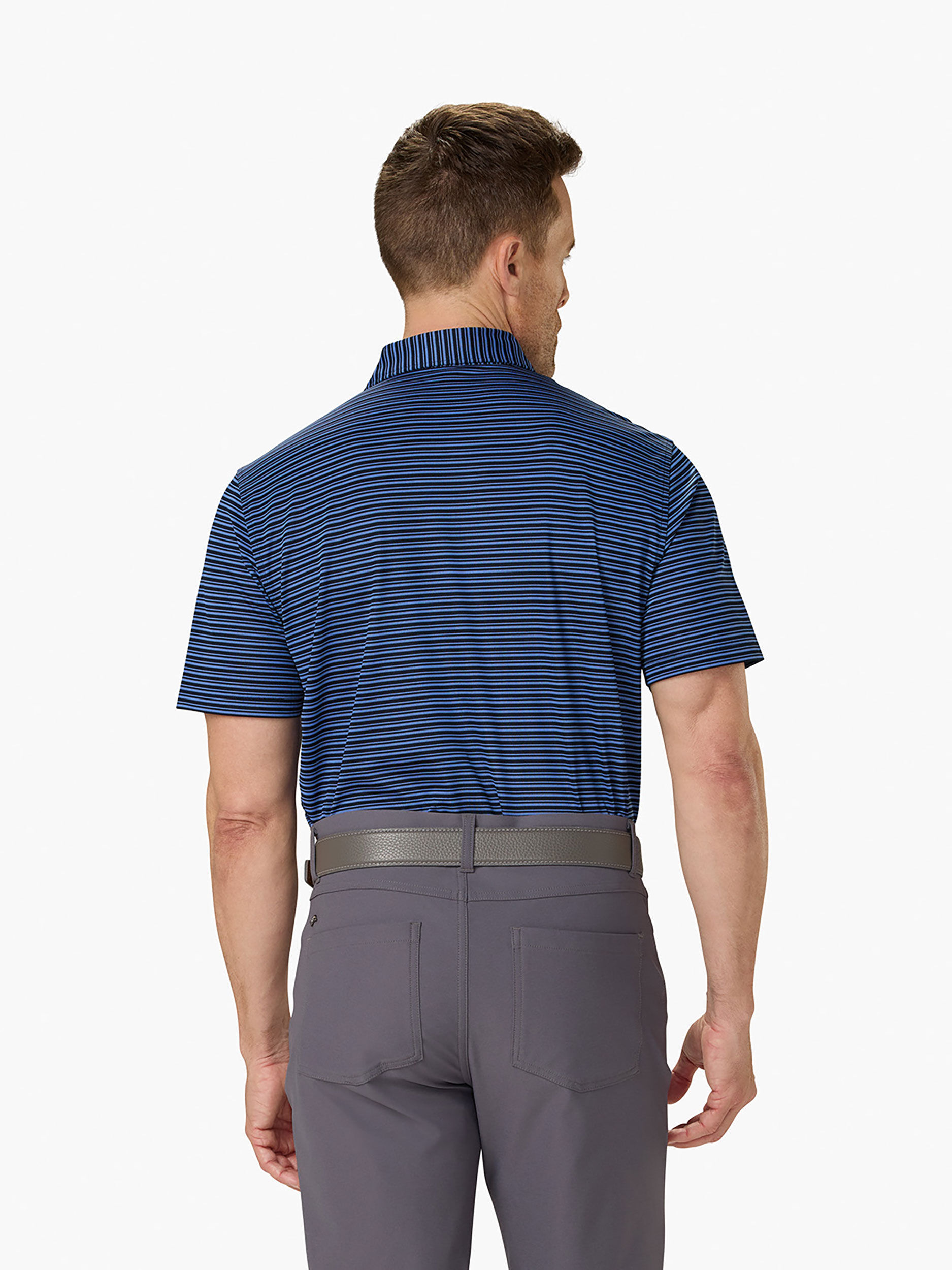 Cypress PQ Stripe Polo | Sun Day Red