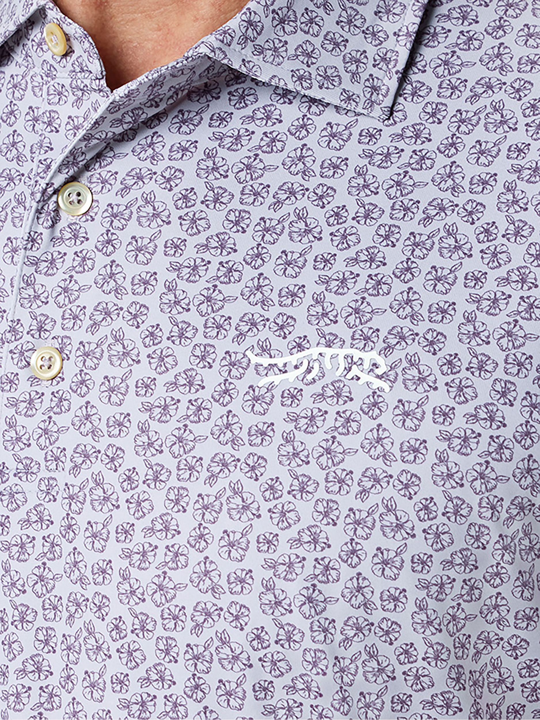Mini Azaleas Printed Polo | Sun Day Red