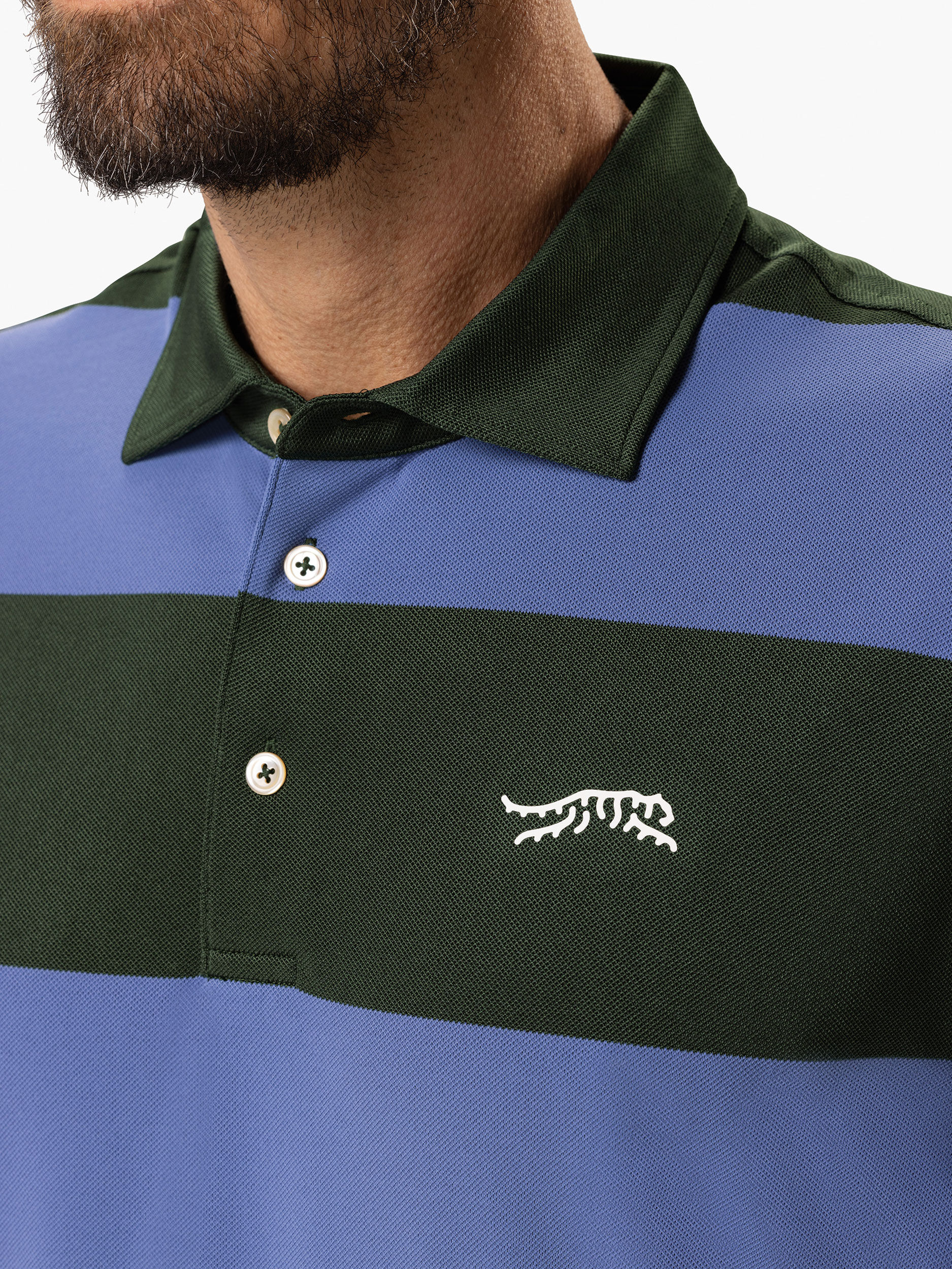 Vintage AM Stripe Polo | Sun Day Red