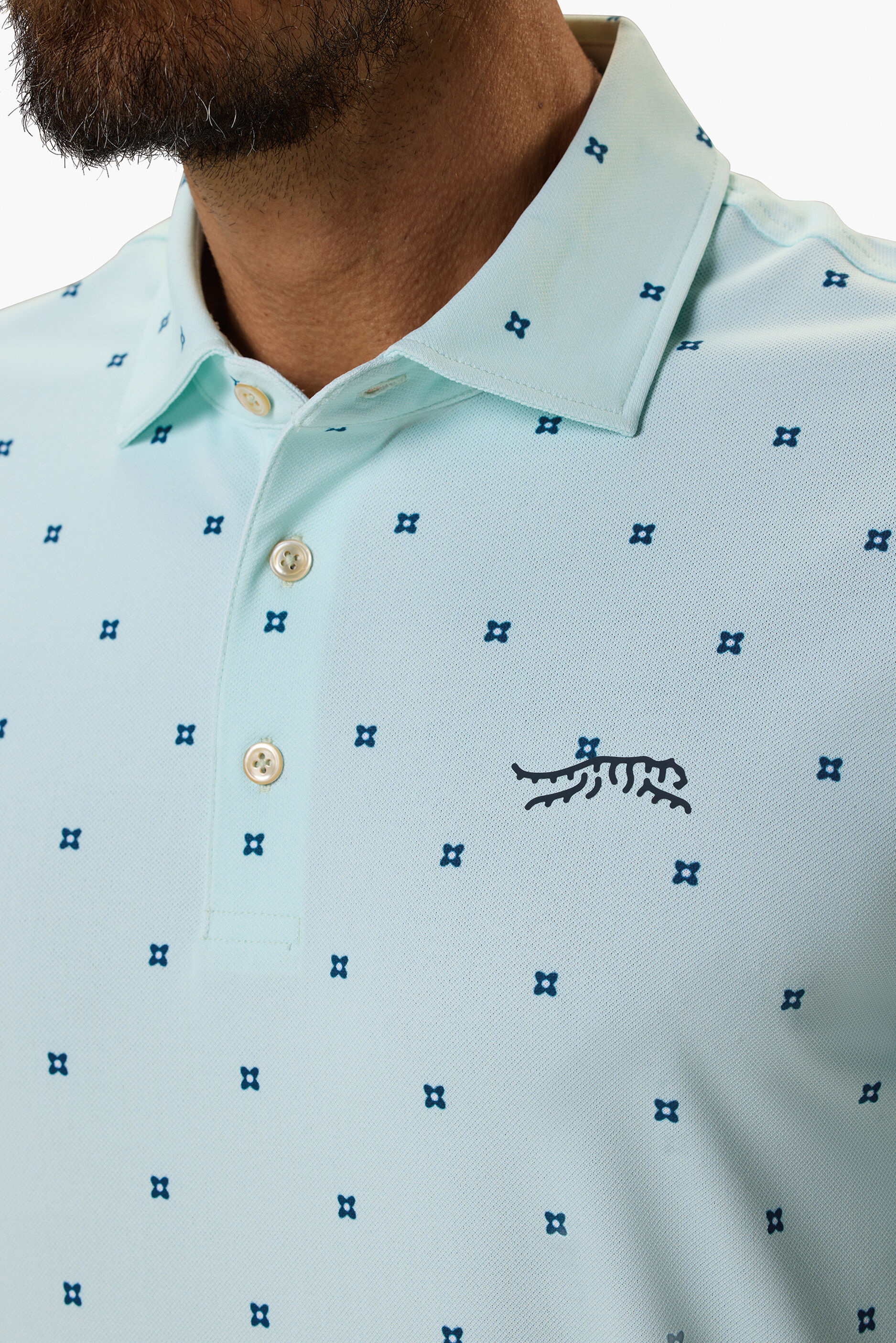 Micro Flower Polo | Sun Day Red