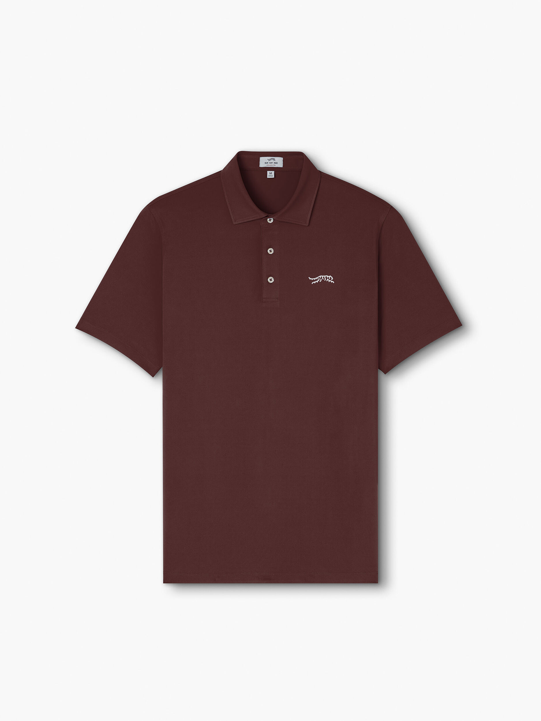 Micro Flower Polo | Sun Day Red