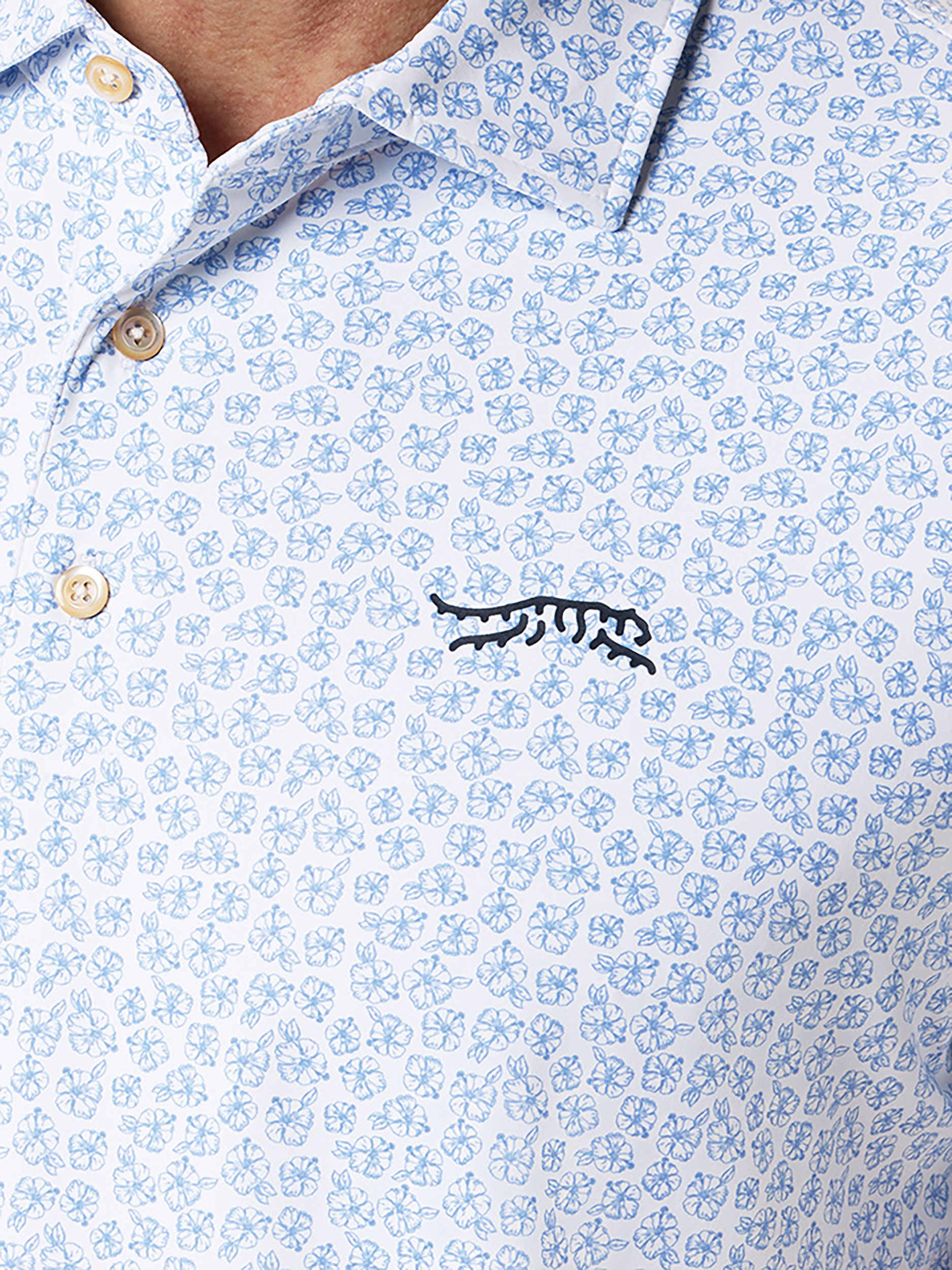 Mini Azaleas Printed Polo | Sun Day Red