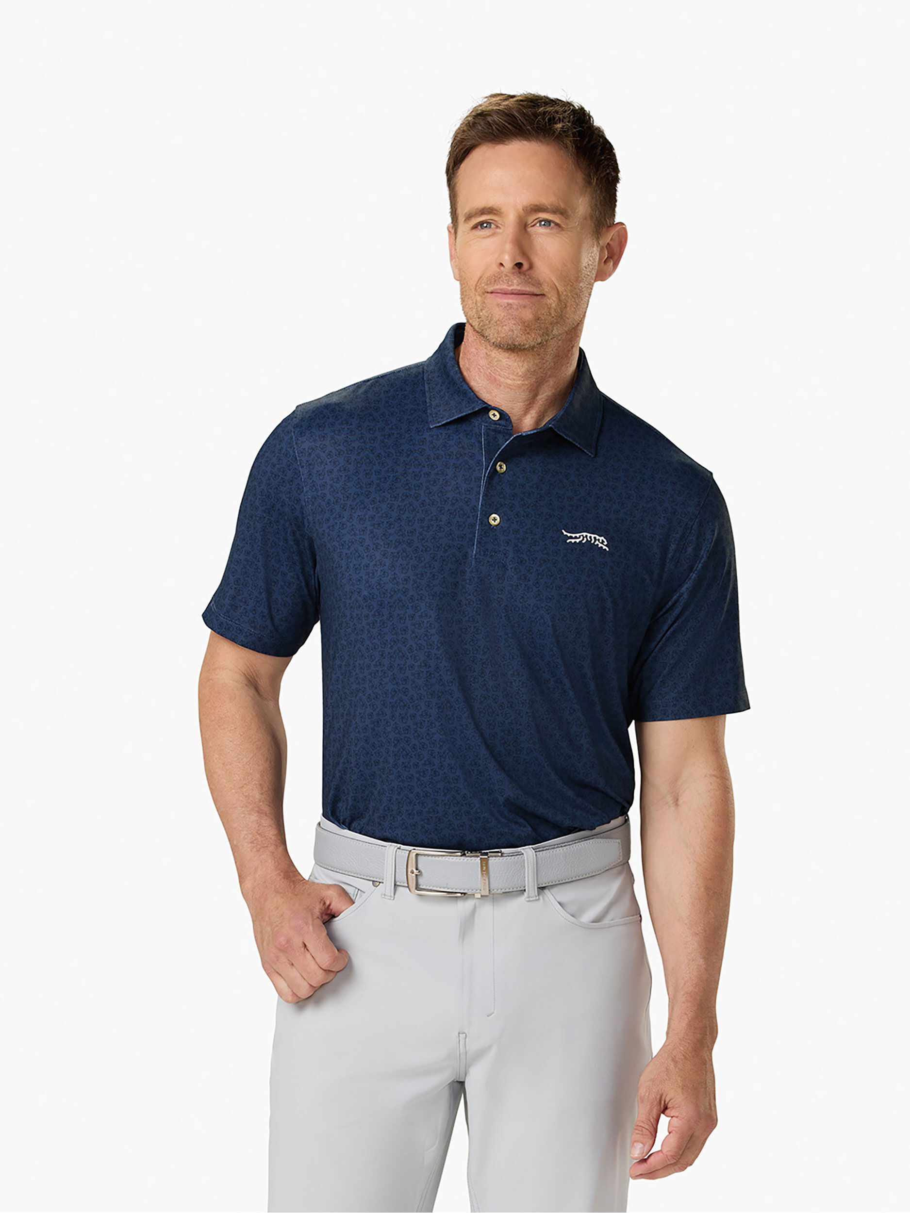 Mini Azaleas Printed Polo | Sun Day Red