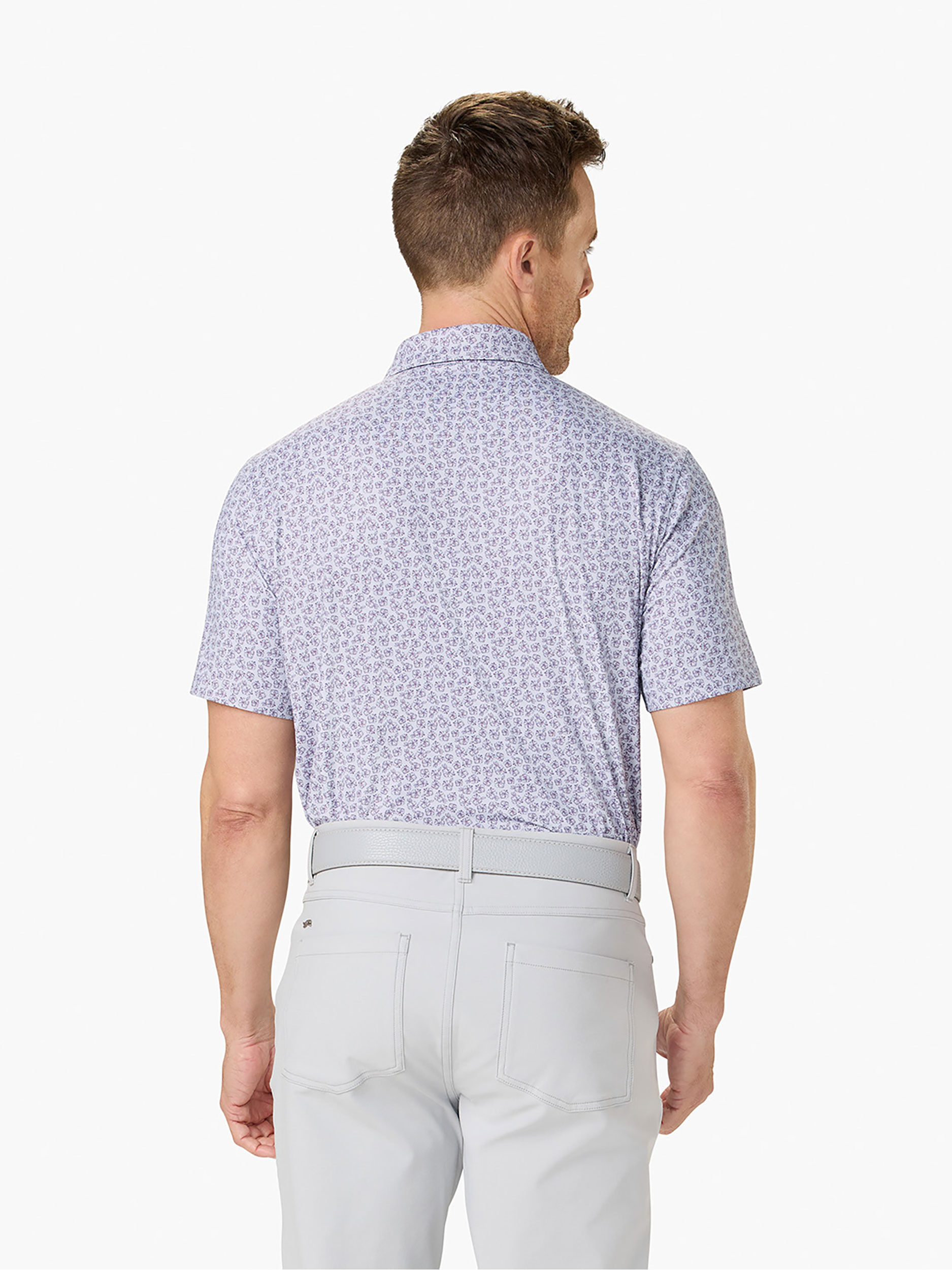 sunsea small polo サイズ 3 Men's Sea Island Cotton Knit Polo Shirt in Light Navy | Sunspel