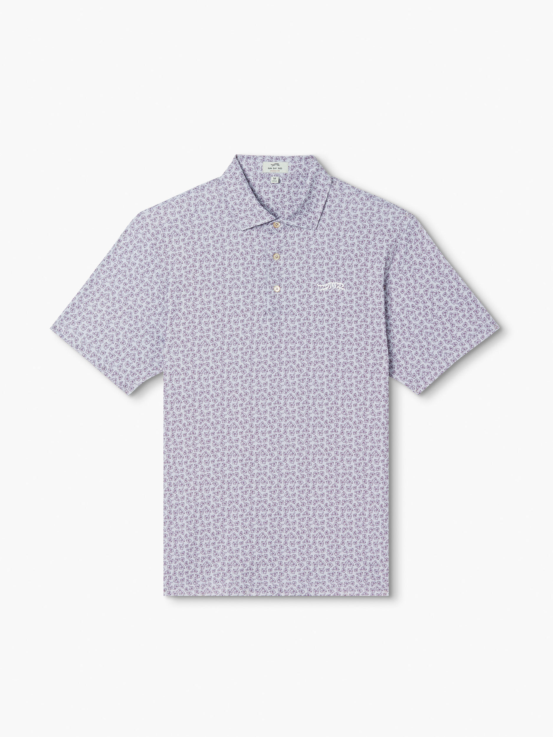 Mini Azaleas Printed Polo | Sun Day Red