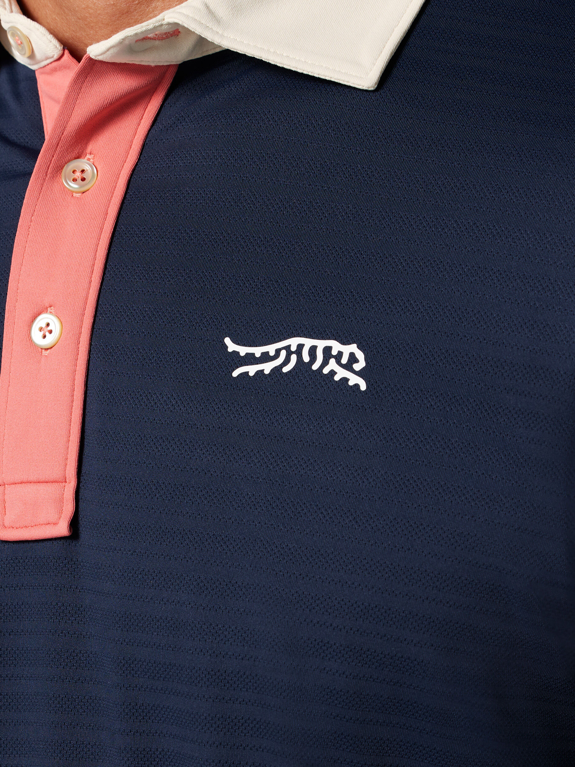 Legacy Stripe Polo | Sun Day Red