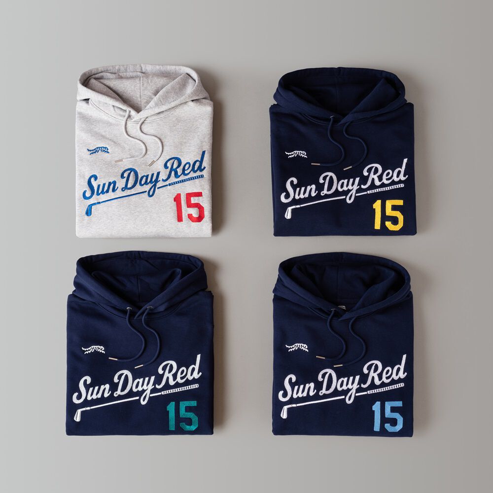 Script Midweight Hoodie | Sun Day Red