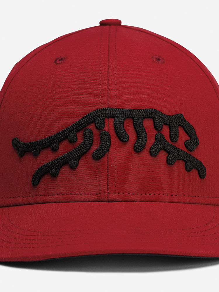 Jupiter Chain Stitch 6 Panel Snapback | Sun Day Red