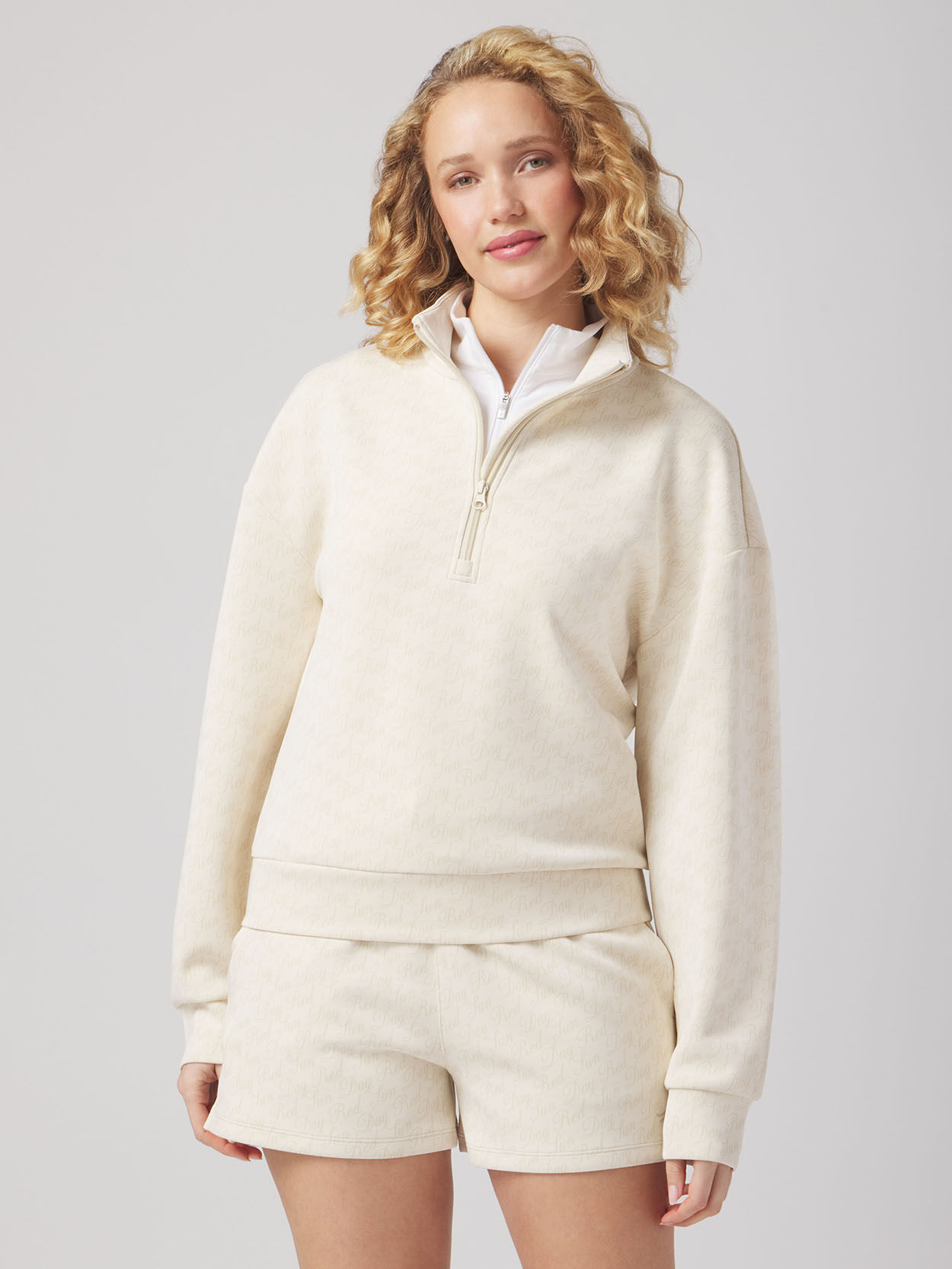 Pacific Luxe Quarter Zip | Sun Day Red