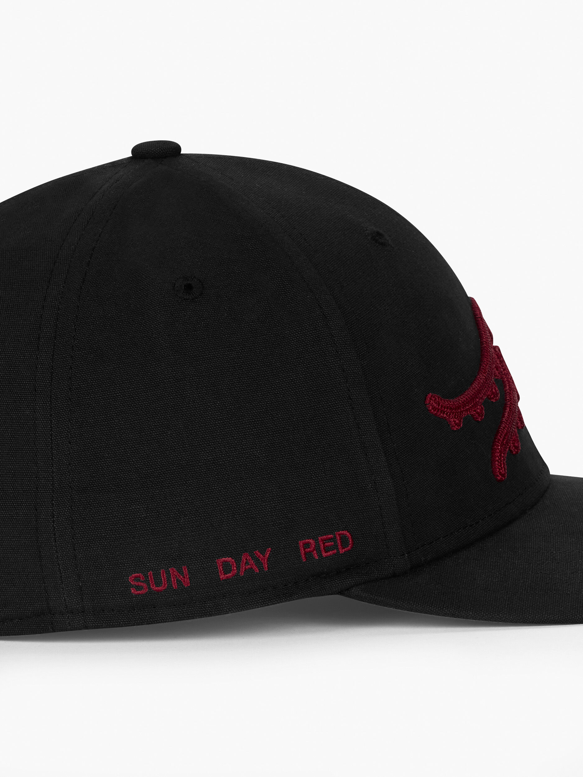 Jupiter Chain Stitch 6 Panel Snapback | Sun Day Red
