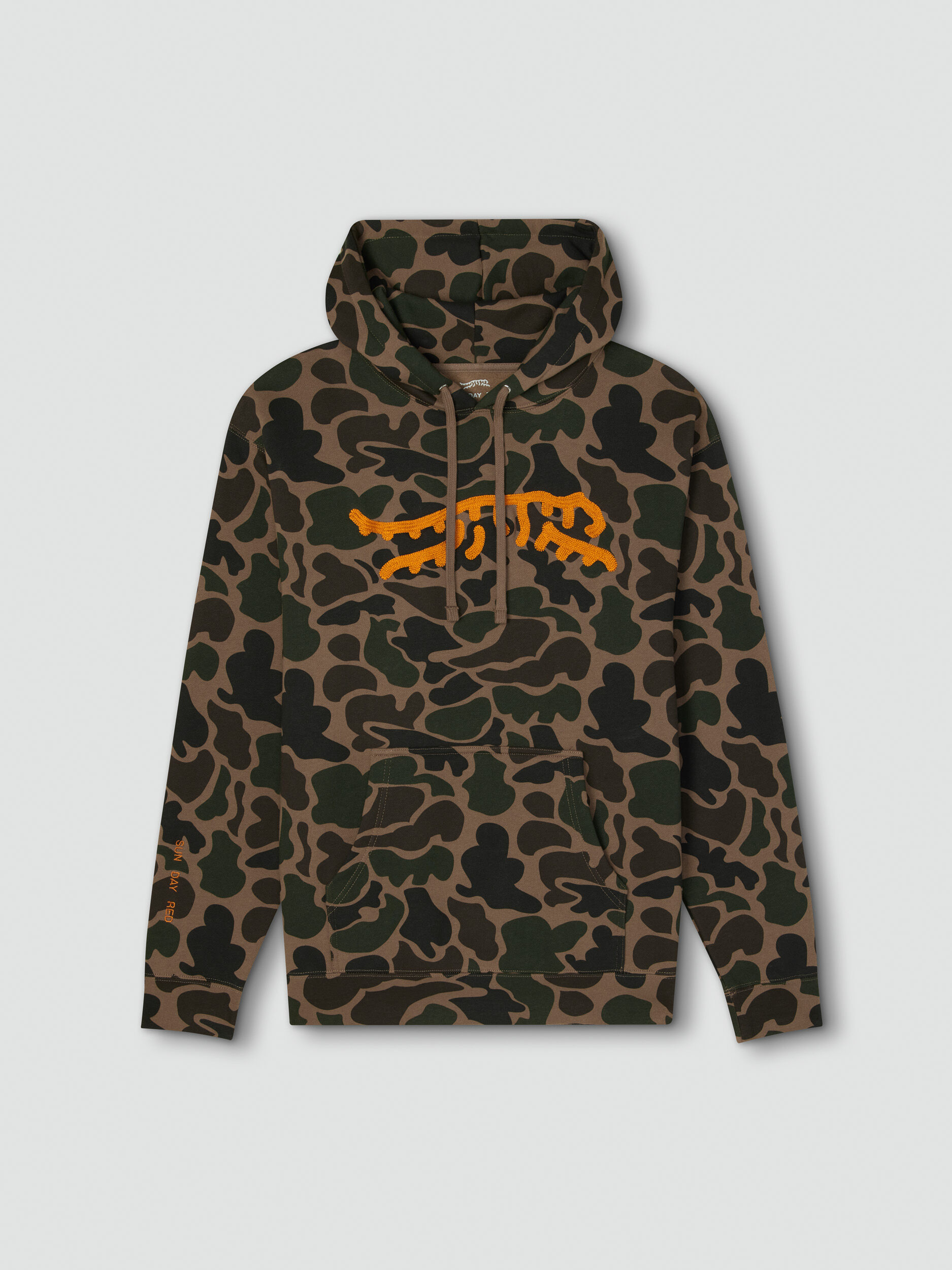 Icon Camo Chain Stitch Hoodie | Sun Day Red