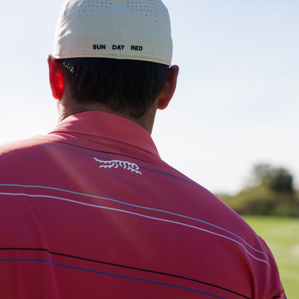 Jupiter Stripe Polo | Sun Day Red