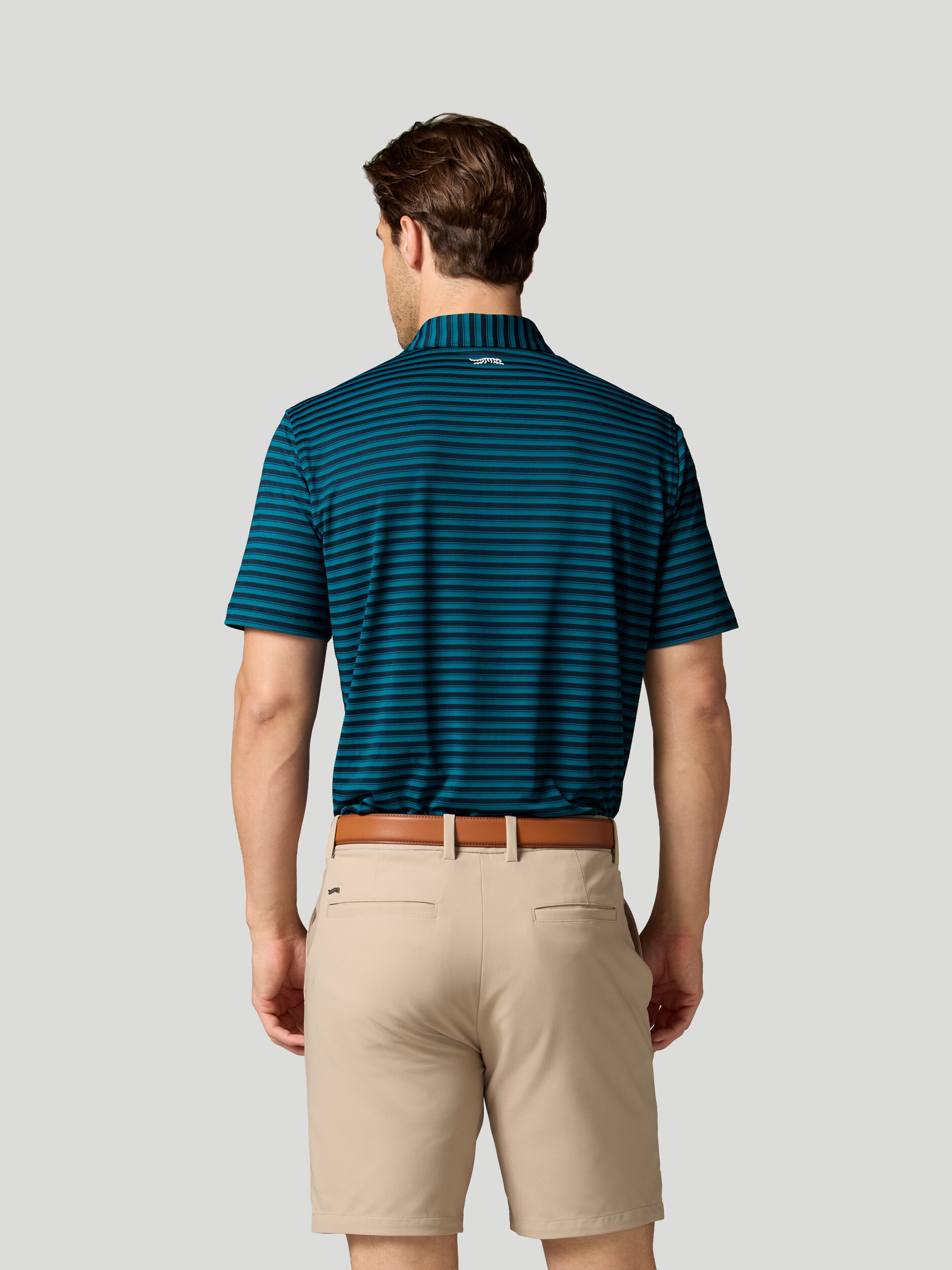 Crosswind Stripe Polo | Sun Day Red