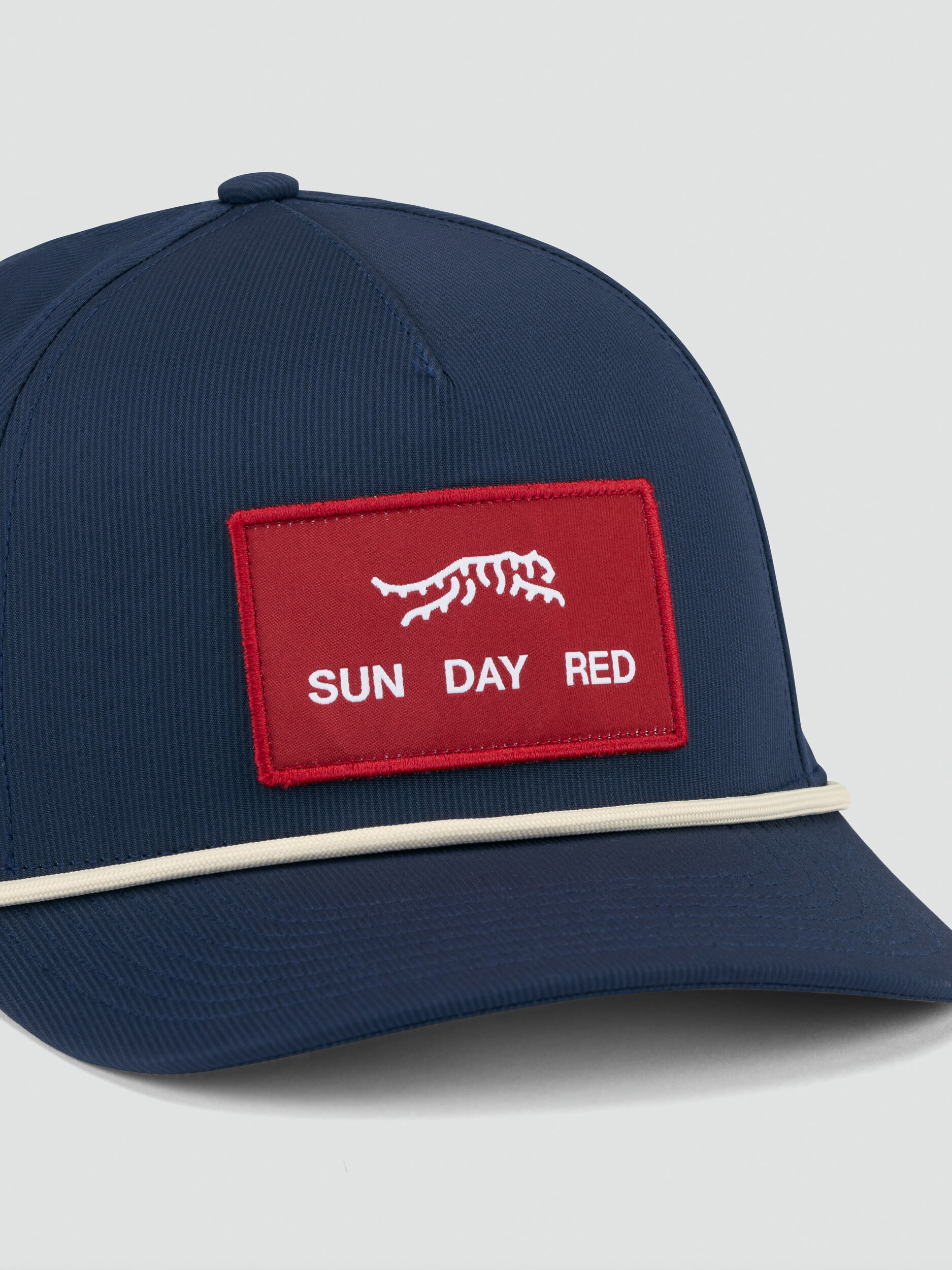 Pioneer Performance Rope 5 Panel Snapback Hat | Sun Day Red