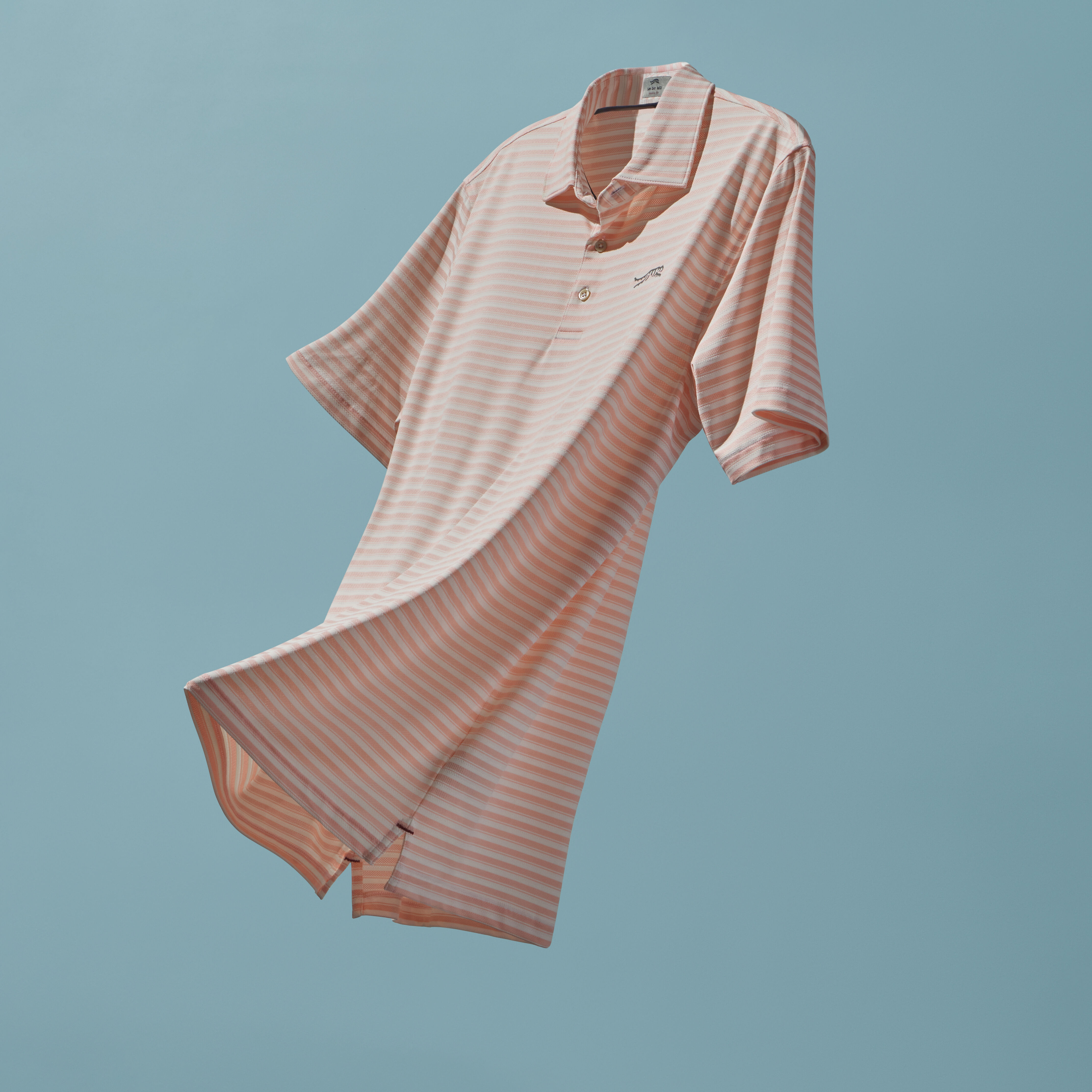 Crosswind Stripe Polo | Sun Day Red