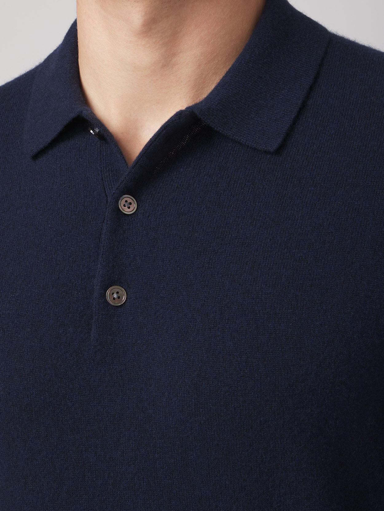 Long Sleeve 3D Cashmere Polo | Sun Day Red
