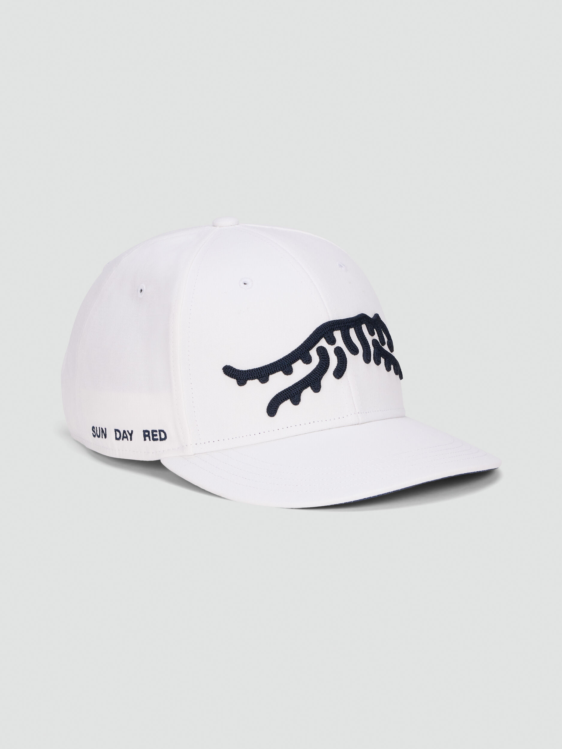 Jupiter Chain Stitch 6 Panel Snapback | Sun Day Red