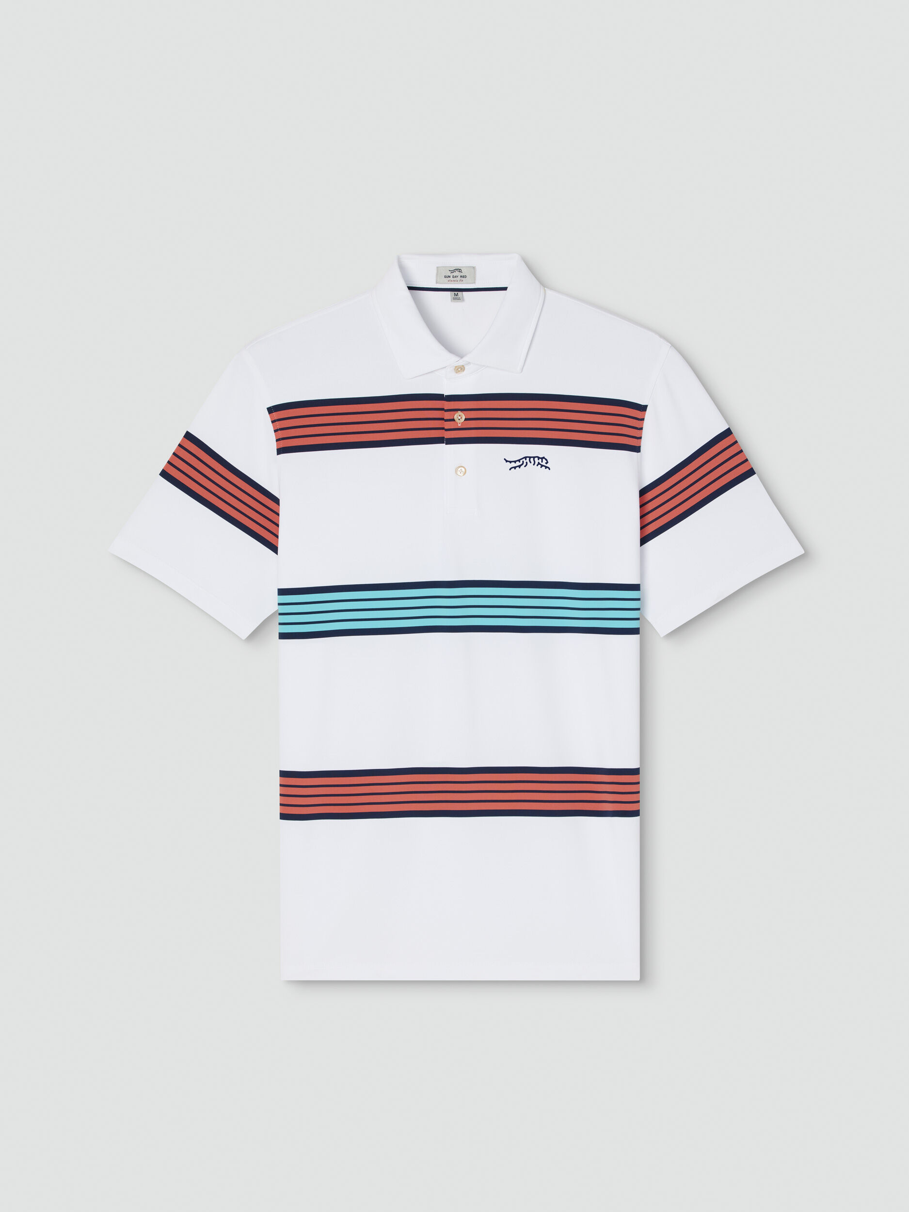 Legacy Stripe Polo | Sun Day Red