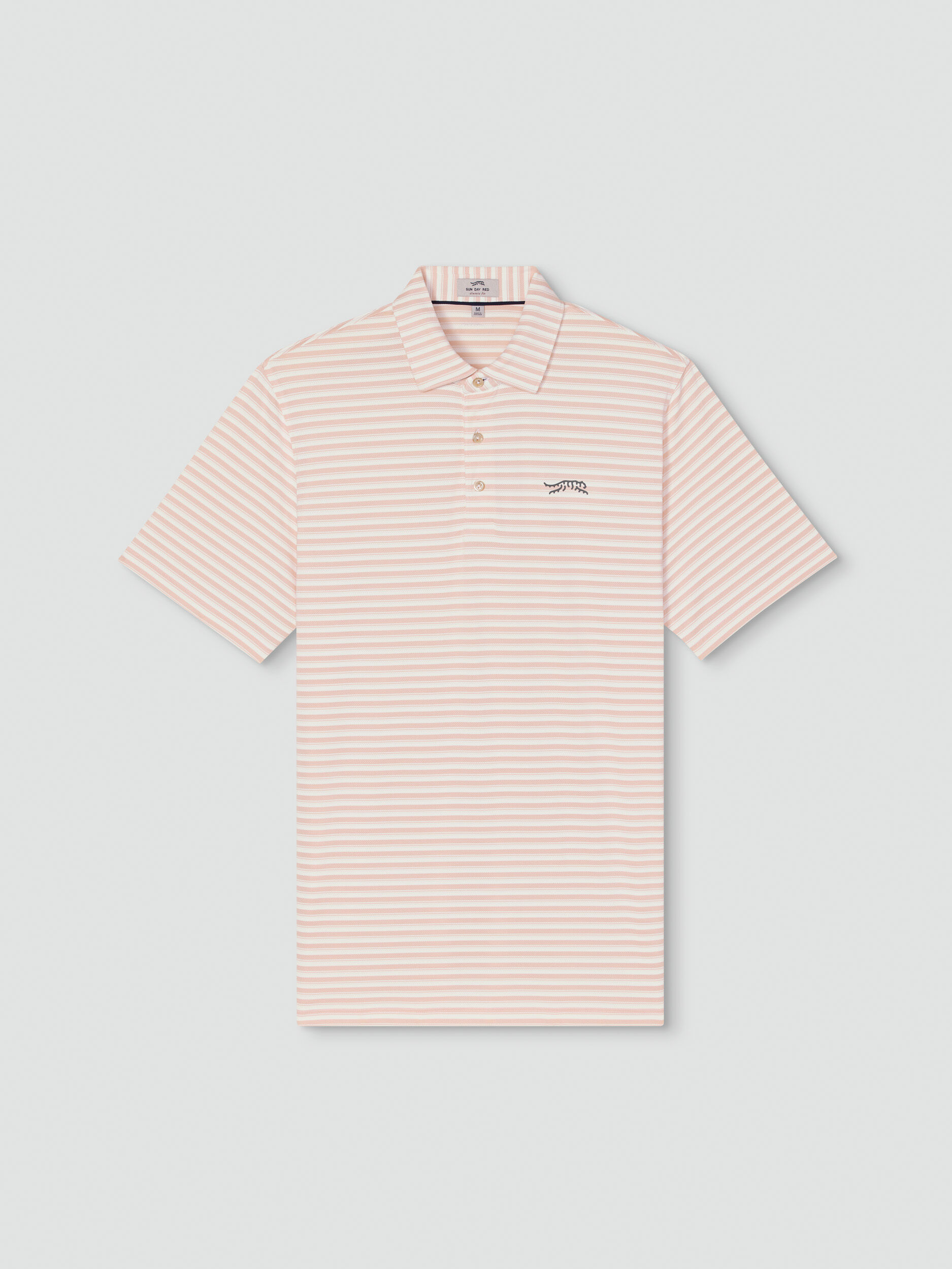 Crosswind Stripe Polo | Sun Day Red
