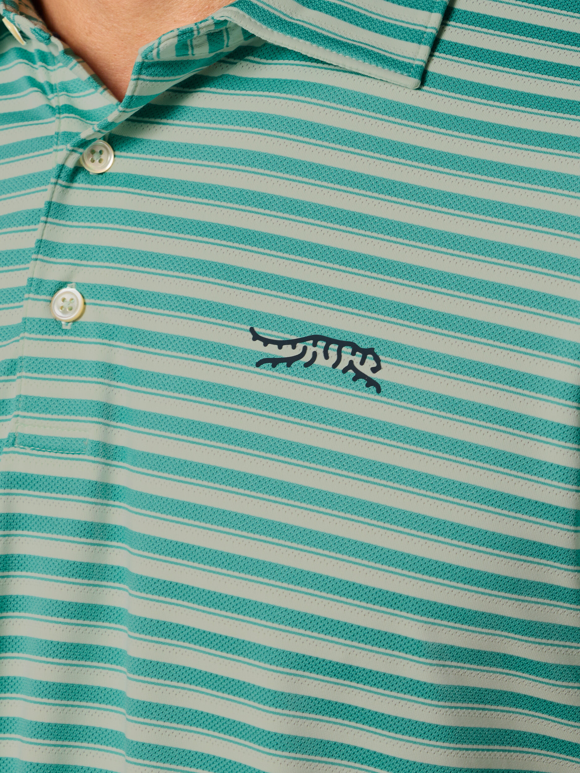 Crosswind Stripe Polo | Sun Day Red