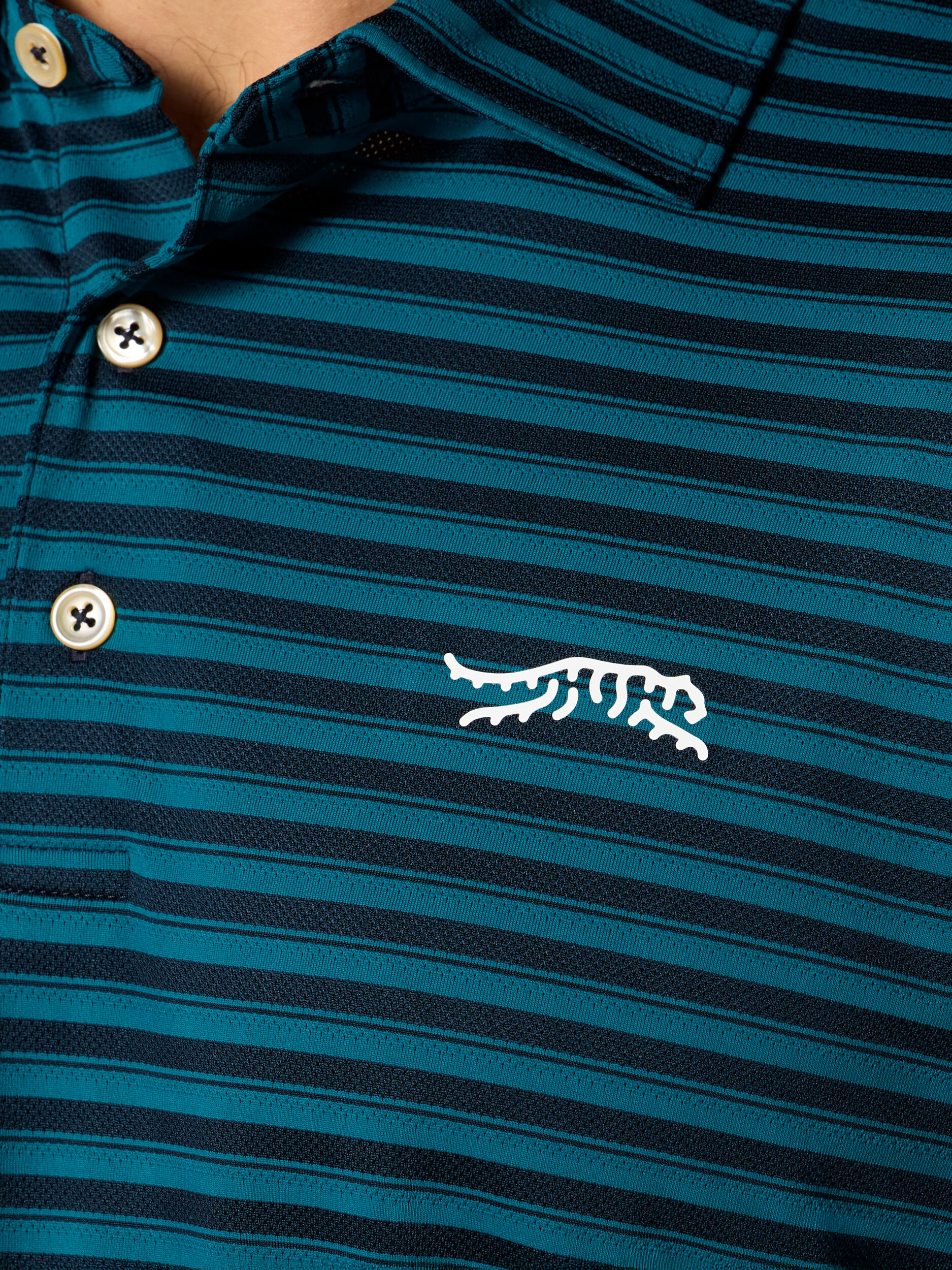 Crosswind Stripe Polo | Sun Day Red
