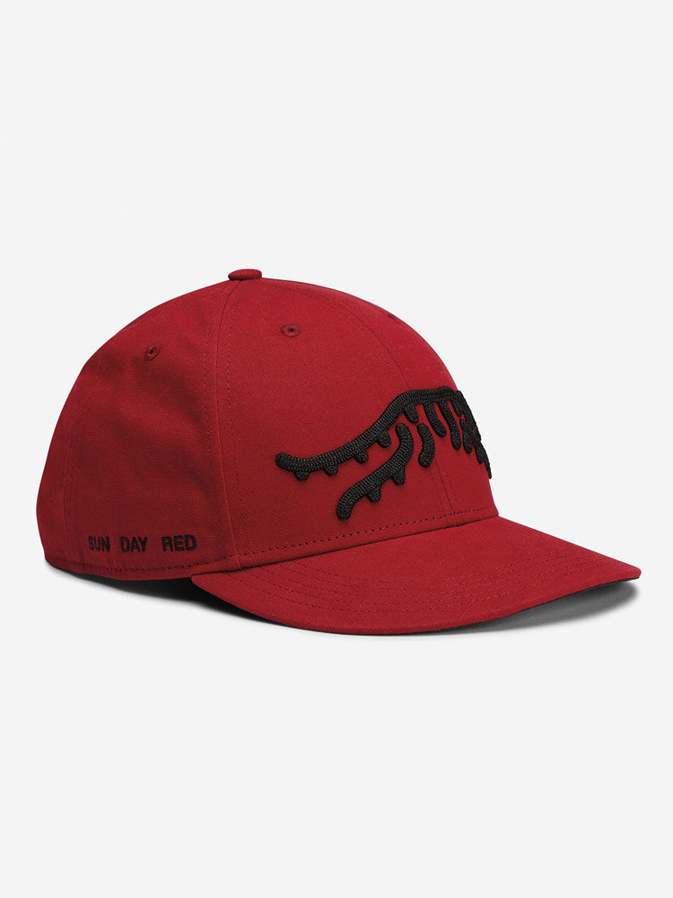 Jupiter Chain Stitch 6 Panel Snapback | Sun Day Red