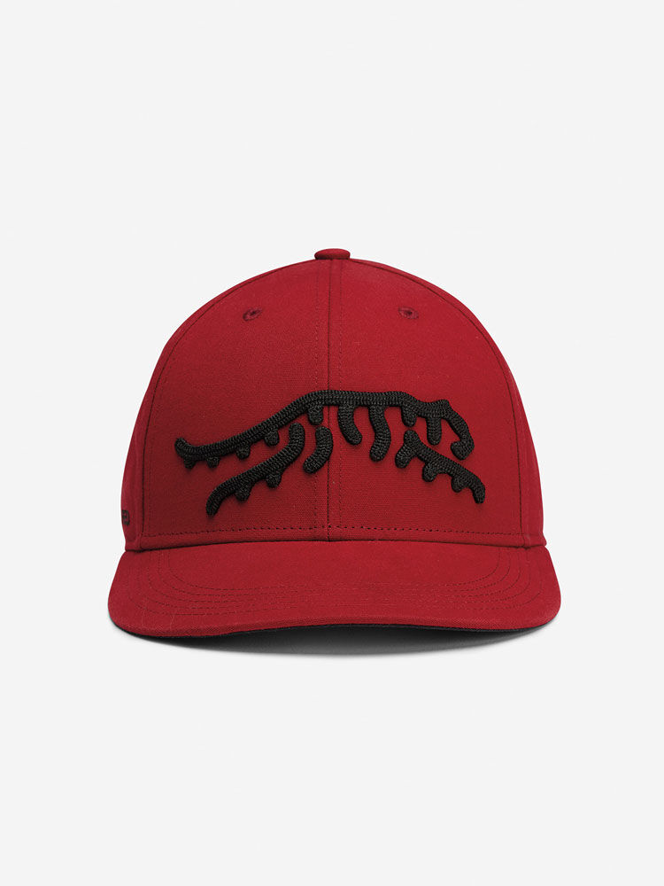 Jupiter Chain Stitch 6 Panel Snapback | Sun Day Red