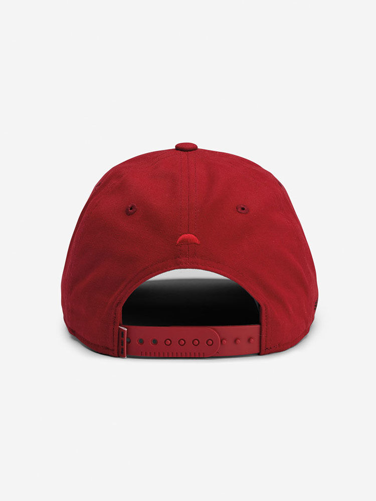 Jupiter Chain Stitch 6 Panel Snapback | Sun Day Red