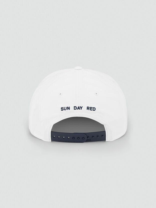 Pioneer Performance Rope 5 Panel Snapback Hat | Sun Day Red